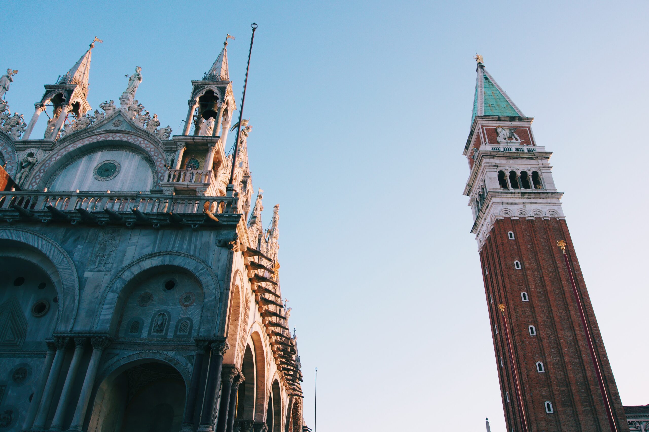 Piazza San Marco, view from the side with Palazzo Ducale, Campanile di San Marco